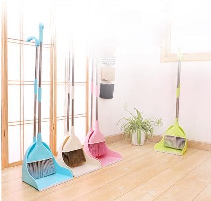 Broom And Dustpan Set, Soft Bristle Broom and Dustpan, Large Long Broom for Indoor/Outdoor Sweeping, Durable Removable Broom and Dustpan Stand, Household Plastic Broom, Dustpan Set, Broom Sweeping Artifact Wiper, Home Room Office Lobby Floor Use Dust Pan Broom And Dustpan Set, Soft Bristle Broom and Dustpan, Large Long Broom for Indoor/Outdoor Sweeping, Durable Removable Broom and Dustpan Stand, Household Plastic Broom, Dustpan Set, Broom Sweeping Artifact Wiper, Home Room Office Lobby Floor Use Dust Pan